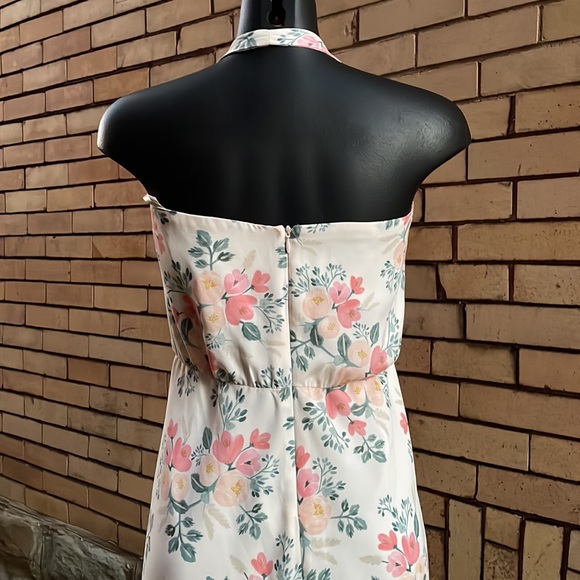 Anthropologie Paper Crown Rifle Paper Co Floral Halter bubble Dress Small - Picture 8 of 11